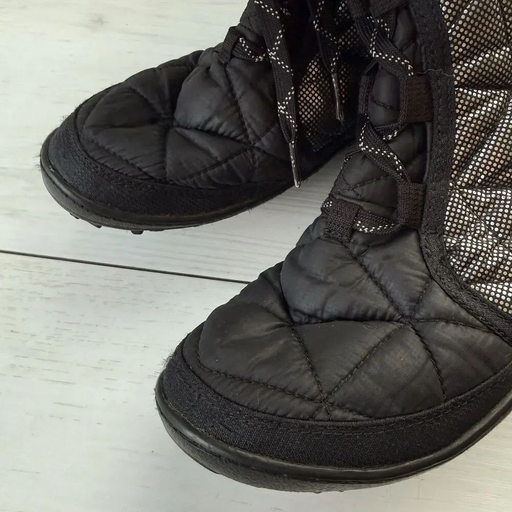 Columbia Shoe Omni-Grip 200 Grams Women 8 Snow Boots Waterproof Black Faux Fur